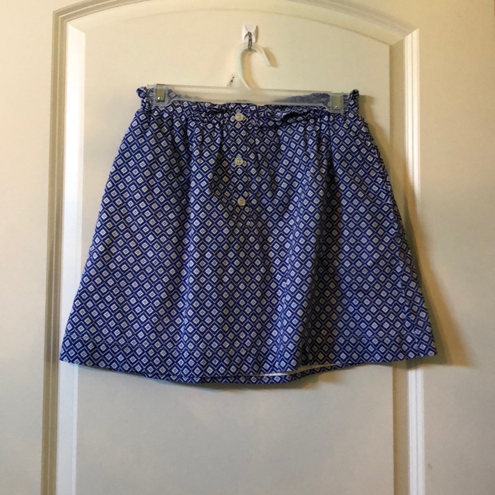 royal blue pattern skirt